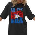 In My Baseball Mom Era Groovy Baseball Mother's Day US Flag Women T-Shirt In My Baseball Mom Era Groovy Baseball Mother's Day US Flag Women T-Shirt