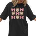 Baseball Mom Sister Tween Teen Girl Girly Pink Bow Preppy Women T-Shirt