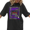 Baseball Mom Traits For Great Mothers Grey And Purple Women T-Shirt Baseball Mom Traits For Great Mothers Grey And Purple Women T-Shirt