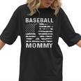 Baseball Mommy Mom USA Flag 4th Of July Women T-Shirt