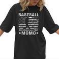 Baseball Momo Mom USA Flag 4th Of July Women T-Shirt Baseball Momo Mom USA Flag 4th Of July Women T-Shirt