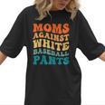 Baseball Moms Against Baseball Pants Groovy Softball Women T-Shirt