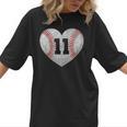Baseball Number 11 Distressed Heart For Baseball Moms Women T-Shirt Baseball Number 11 Distressed Heart For Baseball Moms Women T-Shirt