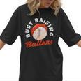 Busy Raising Ballers Baseball Mom Sons Women T-Shirt Busy Raising Ballers Baseball Mom Sons Women T-Shirt
