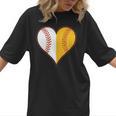 Cute Love Baseball Fast Pitch Softball Heart Baseball Mom Women T-Shirt Cute Love Baseball Fast Pitch Softball Heart Baseball Mom Women T-Shirt