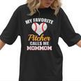 My Favorite Pitcher Calls Me MomMom Pitcher Baseball Mom Mom Women T-Shirt My Favorite Pitcher Calls Me MomMom Pitcher Baseball Mom Mom Women T-Shirt