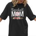 Floral Baseball Mom Mother's Day Cute Baseball Mama Mommy Women T-Shirt Floral Baseball Mom Mother's Day Cute Baseball Mama Mommy Women T-Shirt
