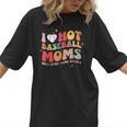 Groovy Retro I Love Hot Baseball Moms With After Game Snacks Women T-Shirt Groovy Retro I Love Hot Baseball Moms With After Game Snacks Women T-Shirt