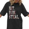 Hit Run Steal Baseball Mom For Women Baseball Women T-Shirt Hit Run Steal Baseball Mom For Women Baseball Women T-Shirt