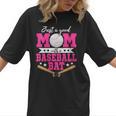 Just A Good Mom With A Baseball Bat Baseball Mom Women T-Shirt
