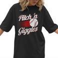 Pitch 'n Giggles Baseball Player Women Baseball Mom Women T-Shirt Pitch 'n Giggles Baseball Player Women Baseball Mom Women T-Shirt