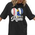 Proud Ball Mom Volleyball Baseball Mom Heart Women T-Shirt Proud Ball Mom Volleyball Baseball Mom Heart Women T-Shirt