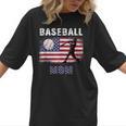 Proud Baseball MOM USA American Flag Family Game Day Women T-Shirt Proud Baseball MOM USA American Flag Family Game Day Women T-Shirt