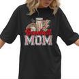 Retro Coffee Baseball Mama Mother's Day Baseball Mom Women T-Shirt