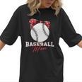 Softball Baseball Mom Floral Tee Mother's Day Women T-Shirt