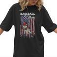 Vintage USA Flag Baseball Player Proud Baseball Mom Women T-Shirt Vintage USA Flag Baseball Player Proud Baseball Mom Women T-Shirt