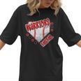 Warriors Home Plate Baseball Sports Baseball Mom Women T-Shirt