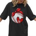 Womens Custom Baseball Mom Number 11 Heart For Mom Mommy Women T-Shirt