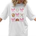 Baseball Coquette Bow Baseball Mama Baseball Mom Premium Women T-Shirt Baseball Coquette Bow Baseball Mama Baseball Mom Premium Women T-Shirt