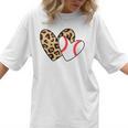 Baseball Heart Leopard Heart Sport Baseball Mom Women T-Shirt Baseball Heart Leopard Heart Sport Baseball Mom Women T-Shirt
