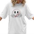 Baseball Mom Era Ball Mom Smile Face Groovy Mother's Day Women T-Shirt Baseball Mom Era Ball Mom Smile Face Groovy Mother's Day Women T-Shirt