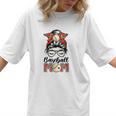 Baseball Mom Game Day Messy Bun Leopard Mother's Day Women T-Shirt Baseball Mom Game Day Messy Bun Leopard Mother's Day Women T-Shirt