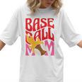 Baseball Mom Game Day Trendy Pink Leopard Mama Premium Women T-Shirt