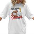 Baseball Mom Hot Mess Always Stressed Baseball Mama Women T-Shirt