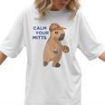 Capybara Calm Your Mitts Baseball Mom Sport Lover Tee Women T-Shirt