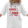 Cute Ducks On The Pond Cute Baseball Mom T-Shirt Women T-Shirt