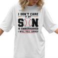 I Don't Care If My Son Is Embarrassed Baseball Mom Women T-Shirt