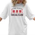 Home Plate Social Club Softball Season Baseball Mom Women T-Shirt