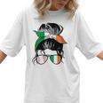 Ireland Baseball Mom Messy Bun Irish Baseball Girl Women T-Shirt
