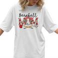 Leopard Baseball Mom Game Day Vibes Mother's Day Women T-Shirt