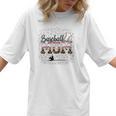 Leopard Baseball Mom Mama Mommy Bleached Women T-Shirt