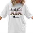 Leopard Baseball Mom Mama Mommy Sport Women T-Shirt