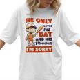 Loves Bat And His Momma Baseball Mom Women T-Shirt Loves Bat And His Momma Baseball Mom Women T-Shirt