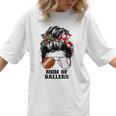 Mom Of Ballers Messy Bun Football Mom Baseball Mom Of Both Premium Tri-Blend Women T-Shirt Mom Of Ballers Messy Bun Football Mom Baseball Mom Of Both Premium Tri-Blend Women T-Shirt