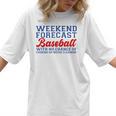 Retro Baseball Mom Mother's Day Weekend Forecast Baseball Women T-Shirt
