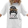 Soccer Baseball Mom Of Both Messy Bun Leopard Mother's Day Women T-Shirt Soccer Baseball Mom Of Both Messy Bun Leopard Mother's Day Women T-Shirt