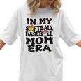In My Softball Baseball Mom Era Retro Groovy Mom Of Both Women T-Shirt