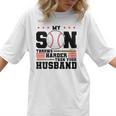 My Son Throws Harder Than Your Husband Baseball Mom Women T-Shirt