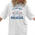 Spring 2024 Season Cute Baseball Mom Here For The Snacks Women T-Shirt Spring 2024 Season Cute Baseball Mom Here For The Snacks Women T-Shirt