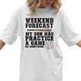 Weekend Forecast My Son Has Practice Baseball Mom Women T-Shirt