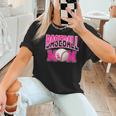BASEBALL MOM BREAST CANCER RIBBON PINK SPORTS MOM Women T-Shirt BASEBALL MOM BREAST CANCER RIBBON PINK SPORTS MOM Women T-Shirt
