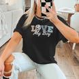 Baseball Mom Love My Boy Retro Casual Letter Print Women T-Shirt Baseball Mom Love My Boy Retro Casual Letter Print Women T-Shirt