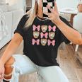 Baseball Mom Sister Tween Teen Girl Girly Pink Bow Preppy Women T-Shirt