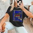 Baseball Mom Traits For Great Mothers Grey And Blue Women T-Shirt Baseball Mom Traits For Great Mothers Grey And Blue Women T-Shirt