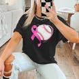 Breast Cancer Awareness Baseball Mom Women T-Shirt Breast Cancer Awareness Baseball Mom Women T-Shirt