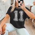 Jersey Number 11 T-Shirt Football Eleven Number Baseball Mom Women T-Shirt Jersey Number 11 T-Shirt Football Eleven Number Baseball Mom Women T-Shirt